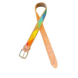 Mara Tato Leather‎ Belt Rainbow Sead Bead Design